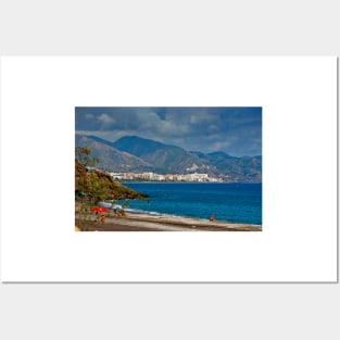 Penoncillo Beach Torrox Costa Nerja Spain Posters and Art